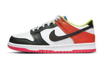 提げ篭シューズ バッシュ スニーカー  カートウィール  ナイキ Nike Dunk Low  GS Cartwheel GS White/Black-Orange   表どおり 【GS】キッズ バスケットボール-スポーツ・アウトドア-キッズ・ジュニア用シューズ
