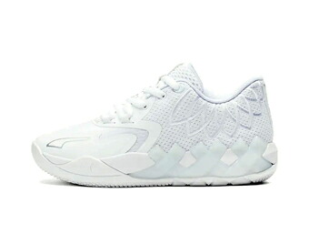 バスケットシューズ バッシュ ラメロボール プーマ Puma MB.01 Team Lo GS GS White/Silver 【GS】キッズ｜バスケ＠TOKYO UltimateCollection
