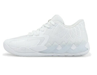バスケットシューズ バッシュ ラメロボール プーマ Puma MB.01 Team Lo White/Silver｜バスケ＠TOKYO UltimateCollection