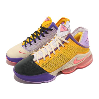 人気激安 バスケットシューズ バッシュ ナイキ Nike Lebron 19 Low Ep La Yellow Purple Fucoa Cl