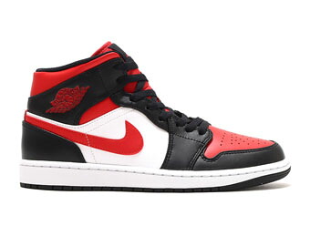 バスケットシューズ バッシュ スニーカー ジョーダン Jordan Air Jordan 1 Mid Black/Fire Red-White ストリート｜バスケ＠TOKYO UltimateCollection