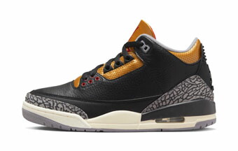 バスケットシューズ バッシュ スニーカー ジョーダン Jordan Wmns Air Jordan 3 Retro W Black / Gold ストリート 【WOMEN'S】｜バスケ＠TOKYO UltimateCollection