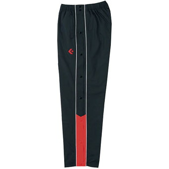 手かごズボン下 お召しもの  ウォームアップパンツ(サイドフルオープン)  秋冬物 コンバース Converse Warm Up Pants Full Open Black/Red   【MEN\u0027S】
