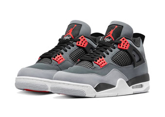 オンラインショップ バスケットシューズ バッシュ スニーカー インフラレッド ジョーダン Jordan Air 4 Retro Se Infrared Grey 23 ストリート Fucoa Cl