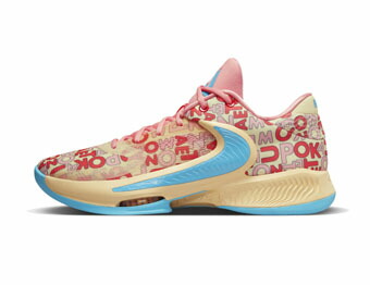 バスケットシューズ バッシュ フリーク ナイキ Nike Zoom Freak 4 Vanilla/Blue /Coral