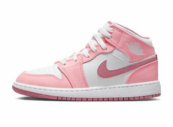 提げ篭シューズ バッシュ スニーカー  バレンタインデー  ジョーダン Jordan Air Jordan 1 Mid GS Valentine GS Pink/White   表どおり 【GS】キッズ