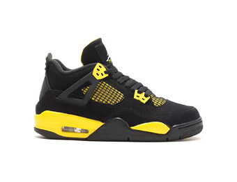 バスケットシューズ バッシュ スニーカー ジョーダン Jordan Air Jordan 4 Retro Thunder GS GS Black/Yellow ストリート 【GS】キッズ|バスケ@TOKYO UltimateCollection