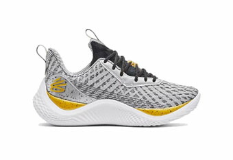 提げ篭シューズ バッシュ   アンダーアーマー UnderArmour Curry 10 Young Wolf Grey/Black/Gold