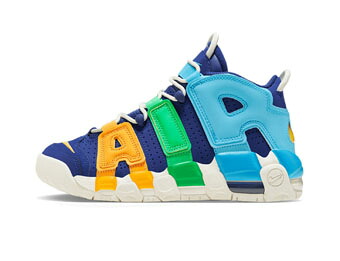 バスケットシューズ バッシュ スニーカー エアー モア アップテンポ ナイキ Nike Air More Uptempo GS Kaleidoscope GS Deep Royal Blue/Yellow ストリート 【GS】キッズ|バスケ@TOKYO UltimateCollection