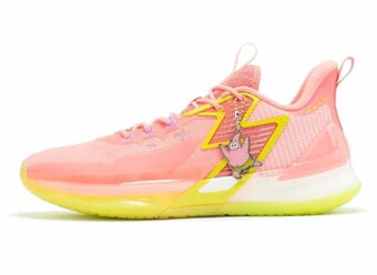 バスケットシューズ バッシュ スニーカー 361 Degrees Big3 Future 4.0 Quick Pro Patrick Star Pink/White/Yellow ストリート
