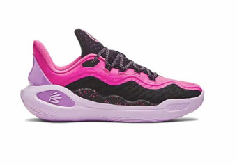 提げ篭シューズ バッシュ   アンダーアーマー UnderArmour CURRY 11 Girl Dad Purple/Pink