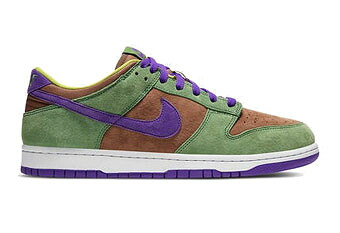 提げ篭シューズ バッシュ スニーカー  ベニヤ  ナイキ Nike Dunk Low SP VENEER Green/Brown/Purple   表どおり