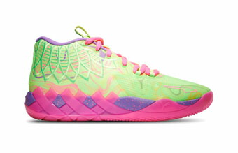 バスケットシューズ バッシュ ラメロボール プーマ Puma MB.01 Inverse Toxic Pink/Green/Purple
