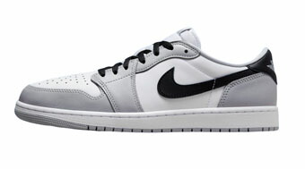 提げ篭シューズ バッシュ スニーカー   ジョーダン Jordan Air Jordan 1 Low Retro OG Barons White/Black/Wolf Grey   表どおり