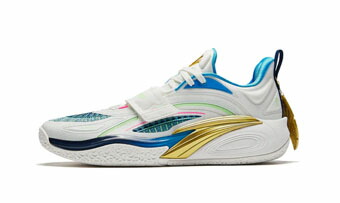 提げ篭シューズ バッシュ  カイリー   アンタ ANTA Kai 1 Playoffs White White/Blue