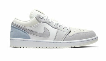 提げ篭シューズ バッシュ スニーカー   ジョーダン Jordan Air Jordan 1 Low Paris White/Sky Gray   表どおり