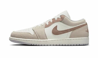 提げ篭シューズ バッシュ スニーカー   ジョーダン Jordan Air Jordan 1 Low SE Light Bone Brown/Sail   表どおり