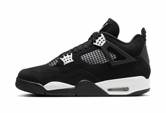 提げ篭シューズ バッシュ スニーカー   ジョーダン Jordan Air Jordan 4 Retro WHITE THUNDER Black/White   表どおり