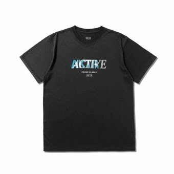 バスケットTシャツ ウェア アクター AKTR HALFTONE ACTIVE SPORTS TEE BLACK ストリート 【MEN'S】