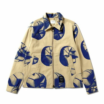 手かご上衣 お召しもの  秋冬物 出演者 AKTR B.B. DOT ZIP UP WORK JACKET BEIGE   表どおり 【MEN\u0027S】