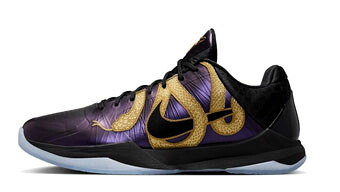 提げ篭シューズ バッシュ   ナイキ Nike Kobe V Protro 5 Year of the Manba Eggplant/Black/Metallic Gold