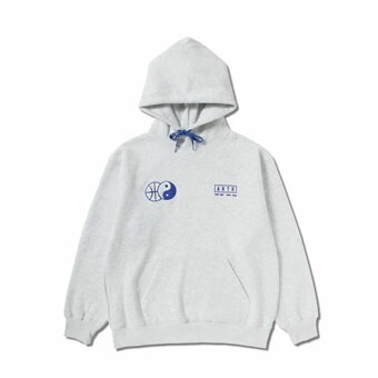 手かごパーカー お召しもの  秋冬物 出演者 AKTR YIN-YANG SWEAT HOODIE LIGHT GRAY   表どおり 【MEN\u0027S】