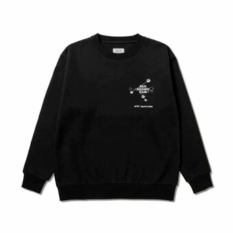 バスケットスウェット お召しもの  秋冬物 出演者 AKTR xSPORTY AAC GRAPHIC CREW NECK SWEAT BLACK   駈けっくら 形づくる 表どおり 【MEN\u0027S】