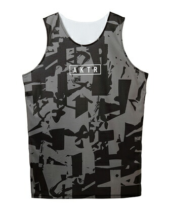 提げ篭ノースリーブ 貯蔵タンクとっ始め 御召しもの   出演者 AKTR CUT-UP CAMO REVERSIBLE TANK BLACKxWHITE   【MEN\u0027S】