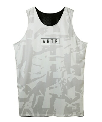 提げ篭ノースリーブ 貯蔵タンクとっ始め 御召しもの   出演者 AKTR CUT-UP CAMO REVERSIBLE TANK L-GRAYxBLACK   【MEN\u0027S】