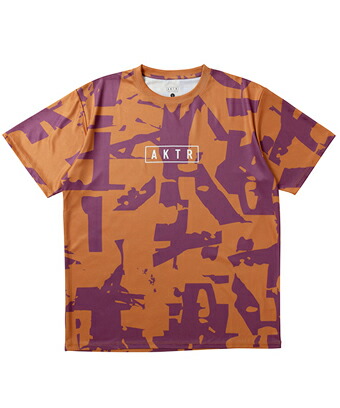 バスケットTシャツ ウェア アクター AKTR CUT-UP CAMO AKTR LOGO SPORTS TEE ORANGE 【MEN'S】