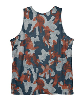 提げ篭ノースリーブ 貯蔵タンクとっ始め 御召しもの   出演者 AKTR PLAY CAMO REVERSIBLE TANK NAVYxWHITE   【MEN\u0027S】