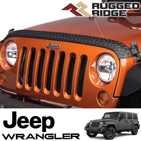 RUGGED RIDGE フードガード バグガード ブラック ジープ 07-18y JKラングラー 11651.17｜アルティメイト店