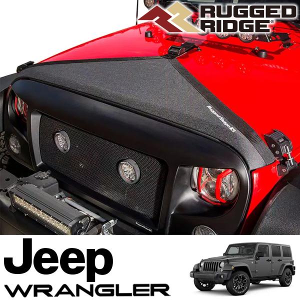 RUGGED RIDGE ノーズブラ フードカバー 07-18Y ジープ JKラングラー 12112.01 7,000円