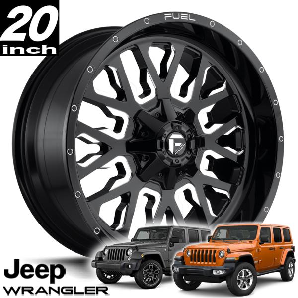 【楽天市場】FUEL OFFROAD STROKE（ストローク）D611 グロスブラックミルド 20インチアルミホイール JKラングラー/JL ...