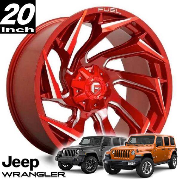 FUEL OFFROAD フューエルオフロード REACTION（リアクション）D754 キャンディレッドミルド 20インチアルミホイール JK/JLラングラー/JTグラディエーター オーバーフェンダー用 D75420902650