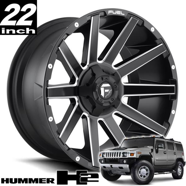 FUEL OFFROAD フューエルオフロード CONTRA (コントラ) D616 マットブラックミルド 22インチアルミホイール ハマーH2 オーバーフェンダーサイズ D61622008247｜アルティメイト店