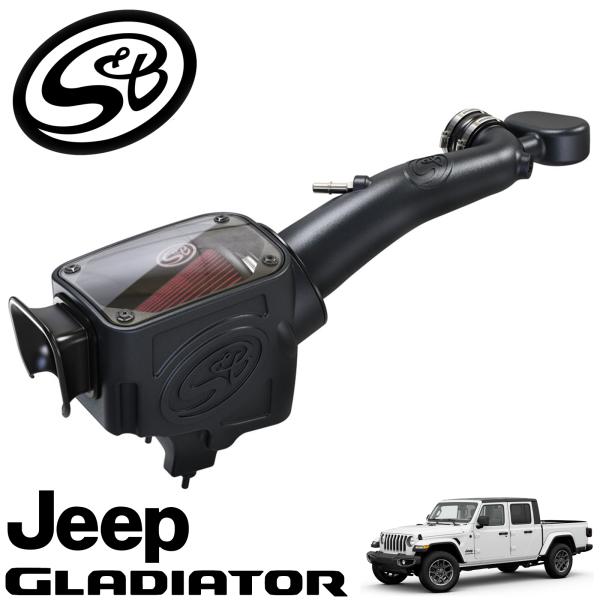 S&B FILTERS (エスアンドビーフィルター) コールドエアーインテイク エアーフィルター 20～ ジープ JTグラディエーター 3.6L コットン 湿式 (オイル式 ) エアクリ エアークリーナー 75-5121