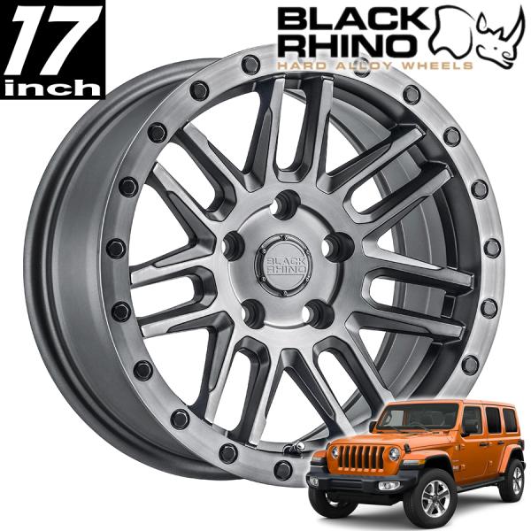 BLACK RHINO ARCHES(アーキス) ブラッシュドガンメタル 17インチアルミホイール JKラングラー/JLラングラー/JTグラディエーター 1780ACH305127G71|アルティメイト店