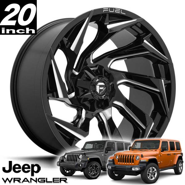 FUEL OFFROAD フューエルオフロード REACTION(リアクション)D753 グロスブラックミルド 20インチアルミホイール JK/JLラングラー/JTグラディエーター オーバーフェンダー用 D75320902650|アルティメイト店