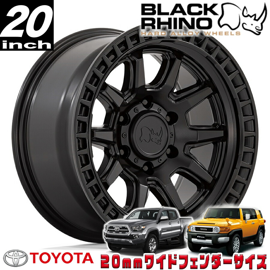 BLACK RHINO CALICO マットブラック 20インチアルミホイール 20X9 6H 139.7 ±0 トヨタ FJ FJクルーザー/タコマ オーバーフェンダー用 BR001MX20906800