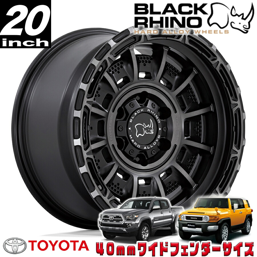BLACK RHINO LEGION マットブラックグレイティント 20インチアルミホイール 20X10 6H 139.7 -18 トヨタ FJ FJクルーザー/タコマ オーバーフェンダー用 BR002MA20106818N