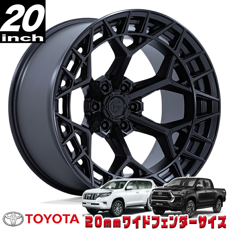 FUEL OFFROAD (フューエルオフロード) CHARGER (チャージャー)FC873 ブラックアウト 20インチアルミホイール 20X9 6H 139.7 +01 トヨタ GUN125ハイラックス/150プラド/215サーフ オーバーフェンダー用 FC873MX20906801|アルティメイト店