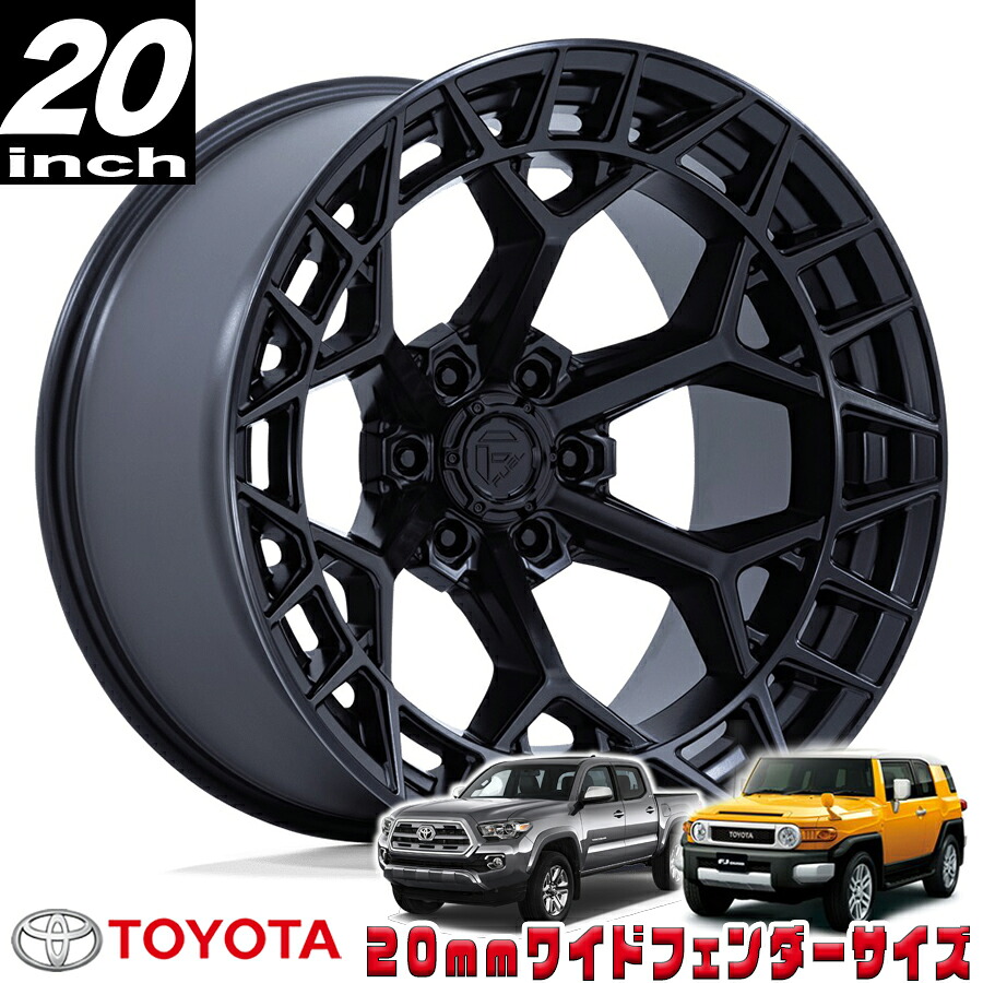 FUEL OFFROAD (フューエルオフロード) CHARGER (チャージャー)FC873 ブラックアウト 20インチアルミホイール 20X9 6H 139.7 +01 トヨタ FJ FJクルーザー/タコマ オーバーフェンダー用 FC873MX20906801|アルティメイト店