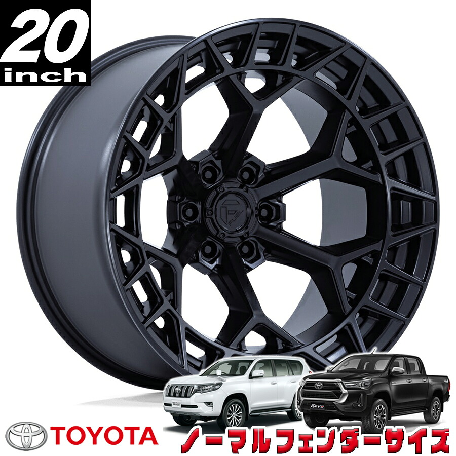 FUEL OFFROAD (フューエルオフロード) CHARGER (チャージャー)FC873 ブラックアウト 20インチアルミホイール 20X9 6H 139.7 +20 トヨタ GUN125ハイラックス/150プラド/215サーフ ノーマルフェンダー用 FC873MX20906820|アルティメイト店
