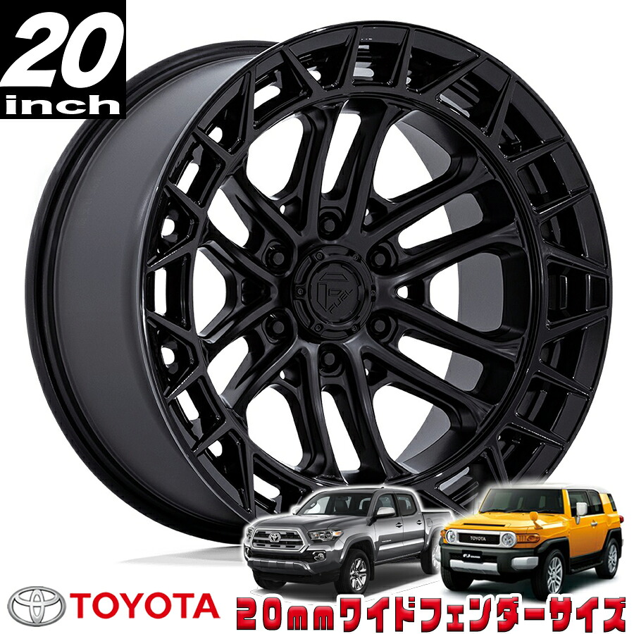 FUEL OFFROAD (フューエルオフロード) CELSIUS (セルシウス）FC874 ブラック 20インチアルミホイール 20X9 6H 139.7 +01 トヨタ FJ FJクルーザー/タコマ オーバーフェンダー用 FC874MB20906801｜アルティメイト店