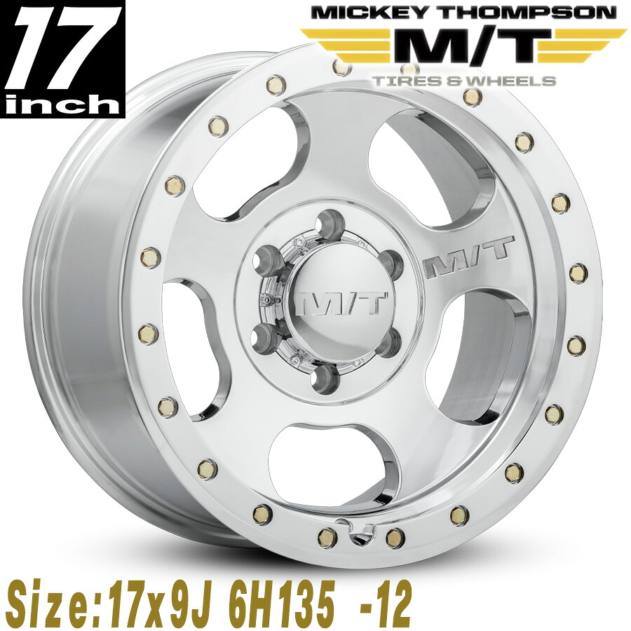 MICKEY THOMPSON (ミッキートンプソン) CANYON PRO POLISHED キャニオンプロ ポリッシュ 17インチアルミホイール 17x9J 6H 135 -12 エクスペディション/ナビゲーター/F150 MT274646|アルティメイト店