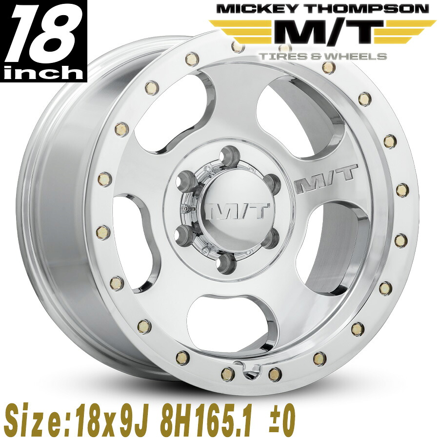 MICKEY THOMPSON (ミッキートンプソン) CANYON PRO POLISHED キャニオンプロ ポリッシュ 18インチアルミホイール 18x9J 8H 165.1 ±0 ハマーH2/エコノライン/F250/F350 MT274657