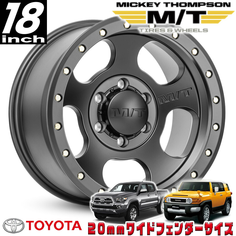 MICKEY THOMPSON (ミッキートンプソン) CANYON PRO SATIN BLACK キャニオンプロ サテンブラック 18インチアルミホイール 18x9J 6H 139.7 ±0 トヨタ FJ FJクルーザー/タコマ オーバーフェンダー用 MT274566