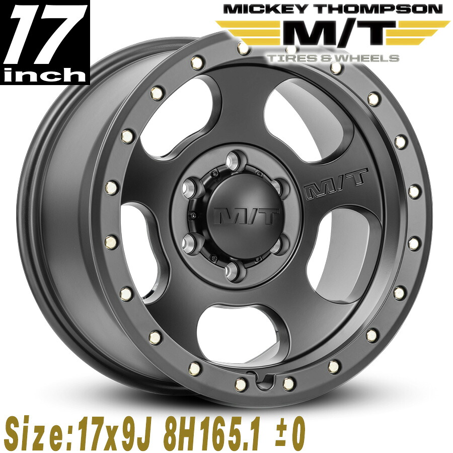MICKEY THOMPSON (ミッキートンプソン) CANYON PRO SATIN BLACK キャニオンプロ サテンブラック 17インチアルミホイール 17x9J 8H 165.1 ±0 ハマーH2/エコノライン/ラム2500/ラム3500 MT274529