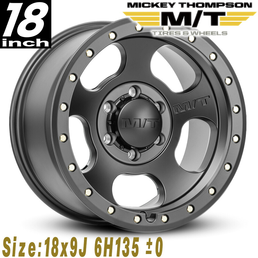 MICKEY THOMPSON (ミッキートンプソン) CANYON PRO SATIN BLACK キャニオンプロ サテンブラック 18インチアルミホイール 18x9J 6H 135 ±0 エクスペディション/ナビゲーター/F150 MT274565